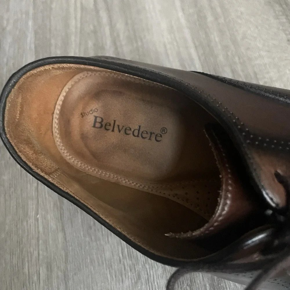 Belvedere Studio Wingtip Leather ‎ Oxford Shoes Men's 11
